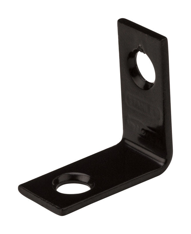NATIONAL HARDWARE - National Hardware 1 in. H X 0.5 in. W X 0.07 in. D Black Steel Inside Corner Brace