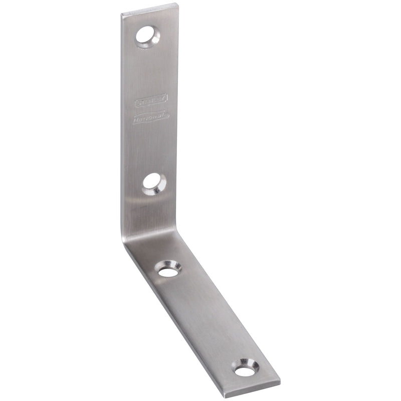 NATIONAL HARDWARE - National Hardware 4 in. H X 0.875 in. W Stainless Steel Inside Corner Brace