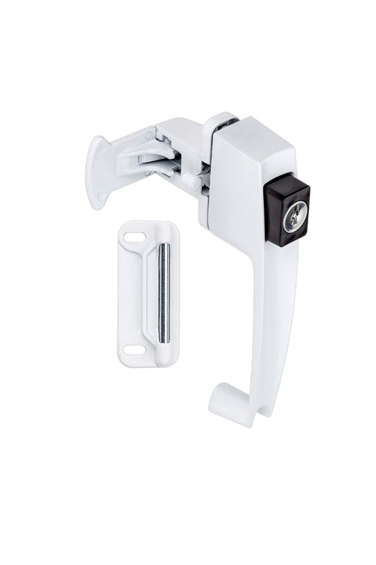 NATIONAL HARDWARE - National Hardware White Zinc Push Button Keyed Latch 1 pk [N213-124]
