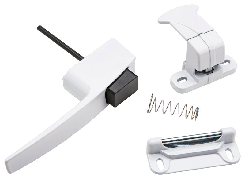NATIONAL HARDWARE - National Hardware White Zinc Push Button Keyed Latch 1 pk [N213-165]