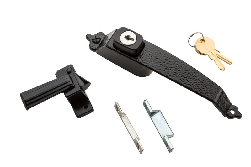 NATIONAL HARDWARE - National Hardware Black Zinc Push Button Keyed Latch 1 pk