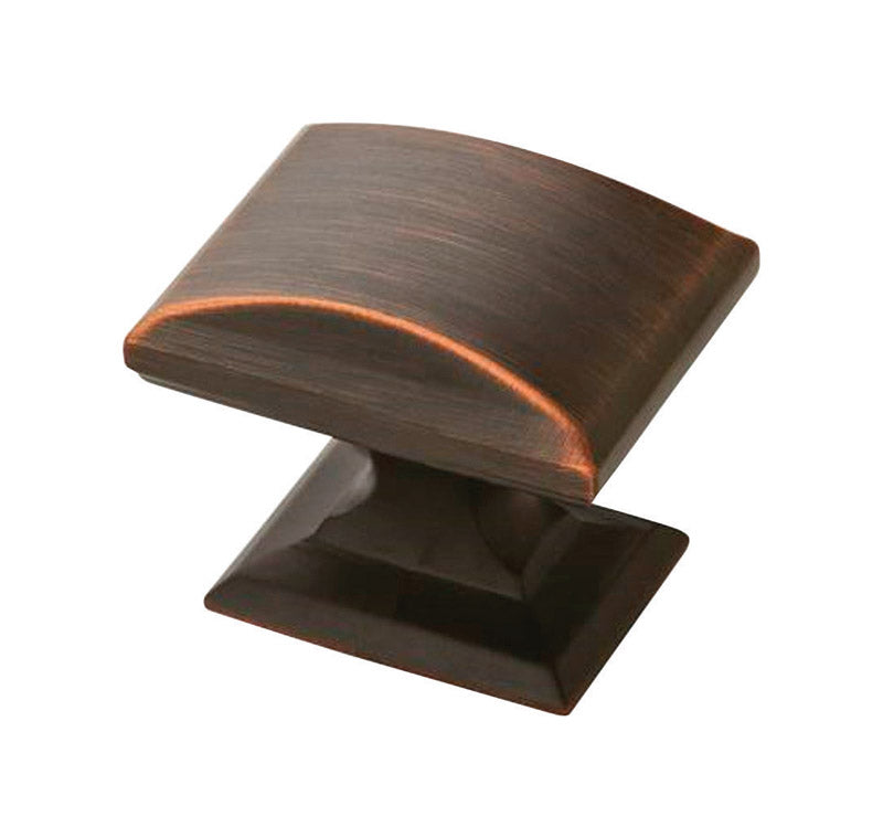AMEROCK - Amerock Candler Rectangle Cabinet Knob 1-1/8 in. Oil Rubbed Bronze 1 pk