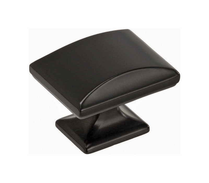 AMEROCK - Amerock Candler Rectangle Cabinet Knob 1-1/4 in. Black Bronze 1 pk