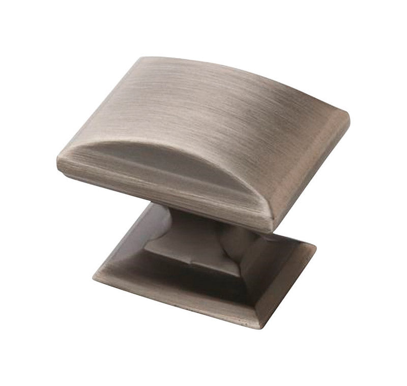 AMEROCK - Amerock Candler Rectangle Cabinet Knob 1-1/8 in. Antique Silver 1 pk