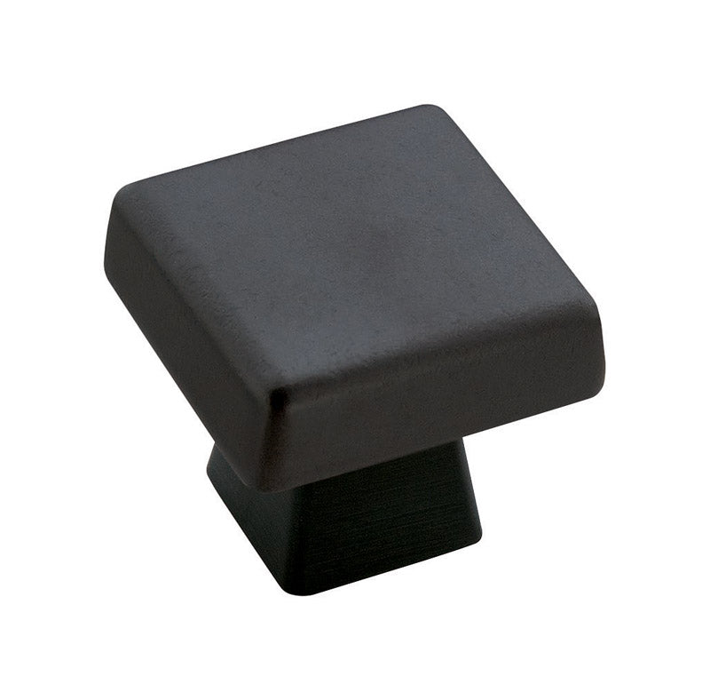 AMEROCK - Amerock Blackrock Square Cabinet Knob 1-1/16 in. Black Bronze 1 pk