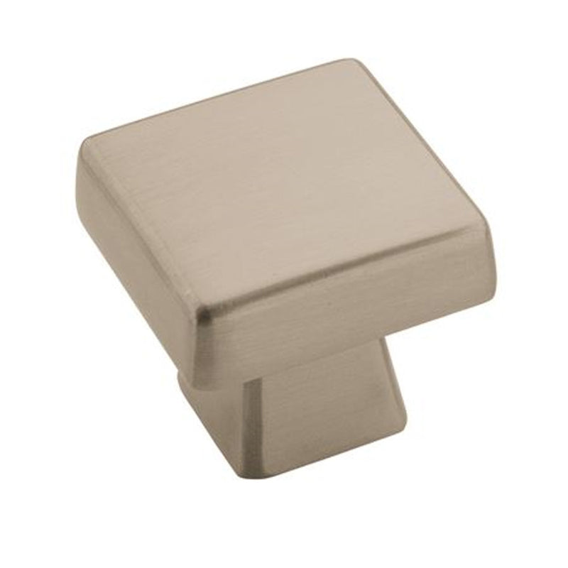 AMEROCK - Amerock Blackrock Collection Square Cabinet Knob 1 in. Satin Nickel 1 pk