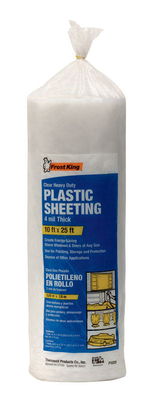 FROST KING - Frost King Plastic Sheeting 4 mil X 10  W X 25 ft. L Plastic Clear
