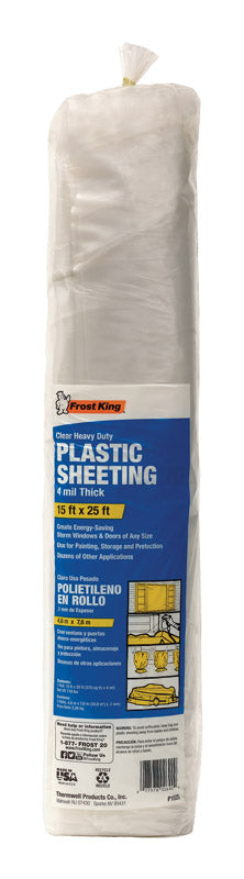 FROST KING - Frost King Plastic Sheeting 4 mil X 15 ft. W X 25 ft. L Plastic Clear - Case of 4
