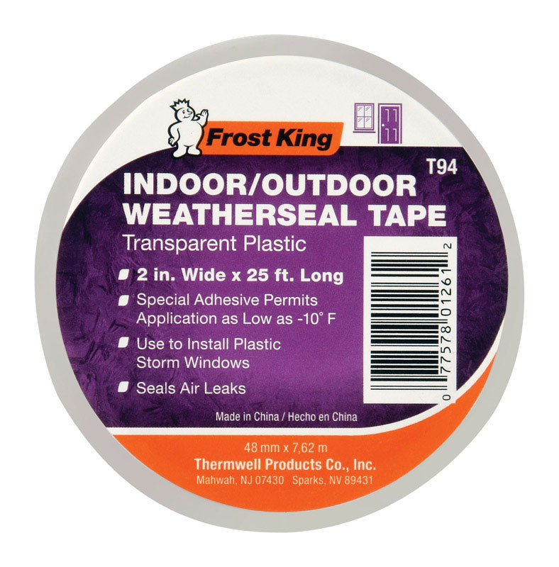 FROST KING - Frost King Clear Plastic Weather Seal For Doors and Windows 25 ft. L X 0.014 in.
