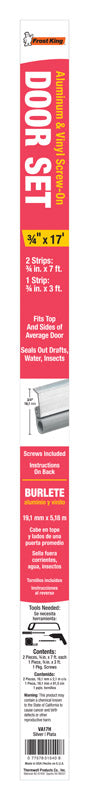 FROST KING - Frost King Silver Aluminum/Vinyl Weather Seal For Doors 17 ft. L X 0.75 in.