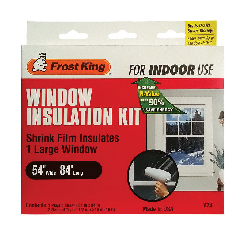 FROST KING - Frost King Clear Indoor Window Film Insulator Kit 54 in. W X 84 in. L
