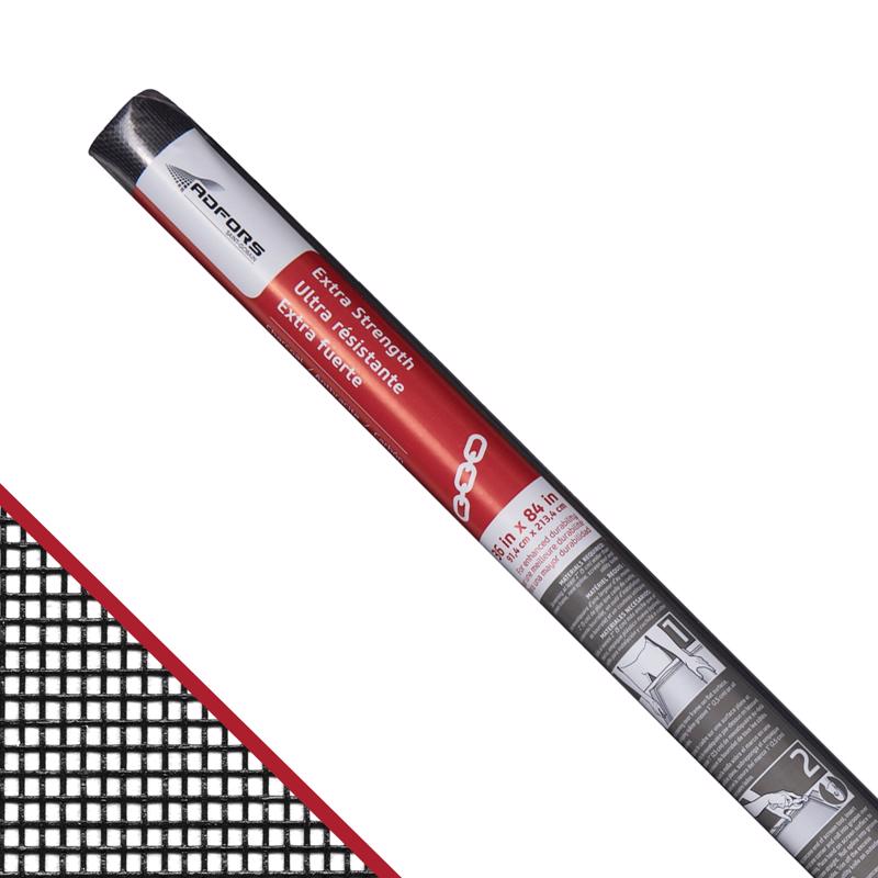 SAINT-GOBAIN ADFORS - Saint-Gobain ADFORS Extra Strength 36 in. W X 7 ft. L Charcoal Fiberglass Insect Screen Cloth