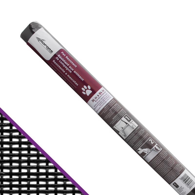 SAINT-GOBAIN ADFORS - Saint-Gobain ADFORS Pet Resistant 36 in. W X 7 ft. L Charcoal Polyester Pet Screen Cloth