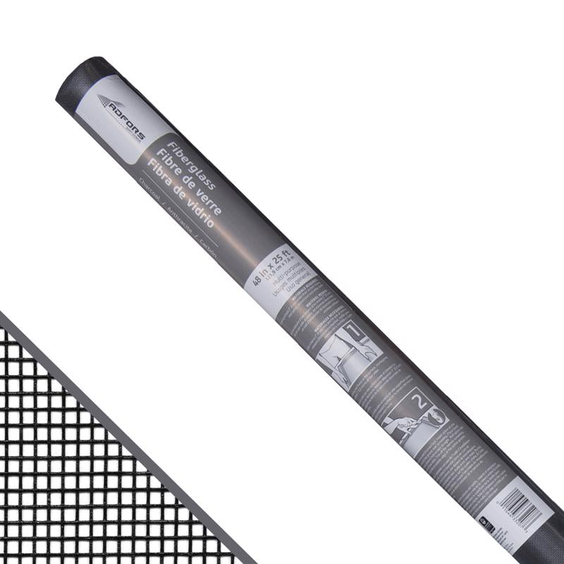 SAINT-GOBAIN ADFORS - Saint-Gobain ADFORS 48 in. W X 25 ft. L Charcoal Fiberglass Insect Screen Cloth