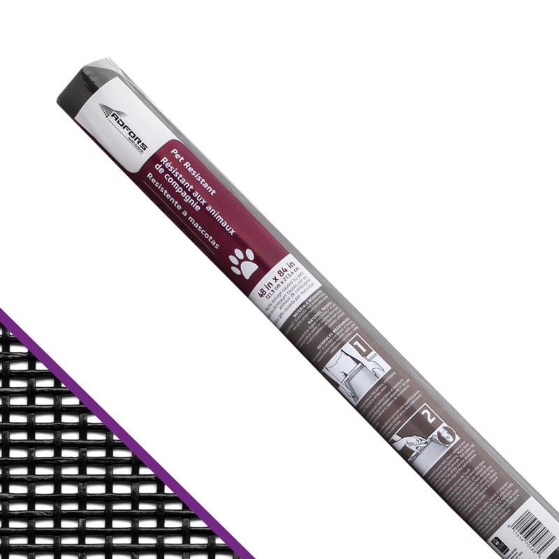 SAINT-GOBAIN ADFORS - Saint-Gobain ADFORS Pet Resistant 48 in. W X 7 ft. L Charcoal Polyester Pet Screen Cloth