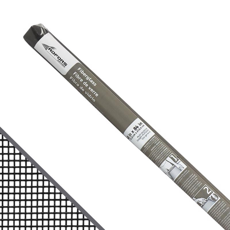 SAINT-GOBAIN ADFORS - Saint-Gobain ADFORS 48 in. W X 7 ft. L Charcoal Fiberglass Insect Screen Cloth