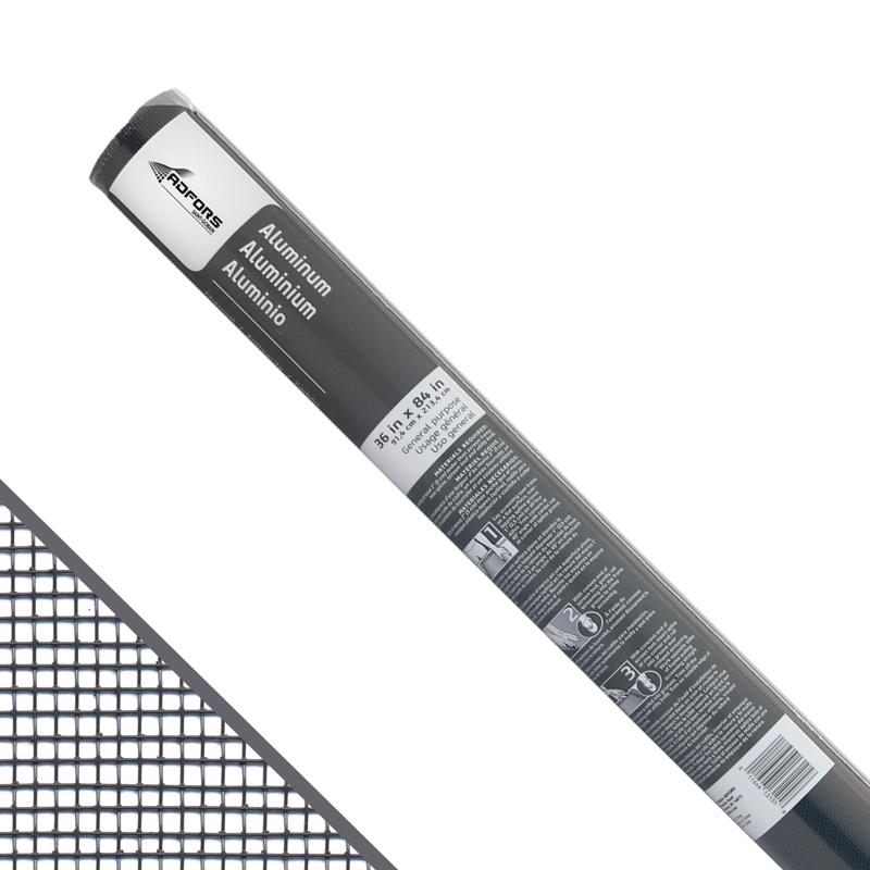 SAINT-GOBAIN ADFORS - Saint-Gobain ADFORS 36 in. W X 7 ft. L Charcoal Aluminum Insect Screen Cloth