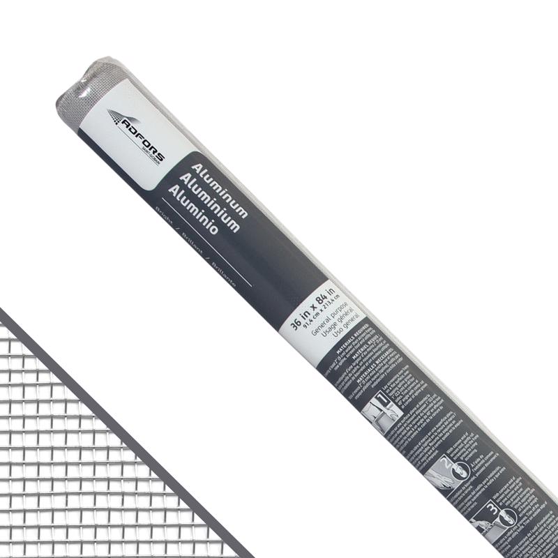 SAINT-GOBAIN ADFORS - Saint-Gobain ADFORS 36 in. W X 7 ft. L Silver Aluminum Insect Screen Cloth