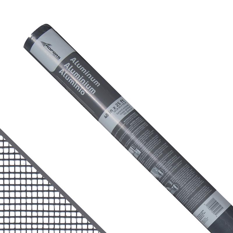 SAINT-GOBAIN ADFORS - Saint-Gobain ADFORS 48 in. W X 25 ft. L Charcoal Aluminum Insect Screen Cloth