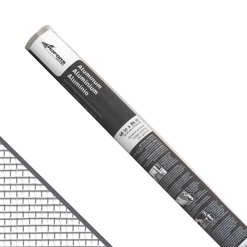 SAINT-GOBAIN ADFORS - Saint-Gobain ADFORS 48 in. W X 7 ft. L Silver Aluminum Insect Screen Cloth