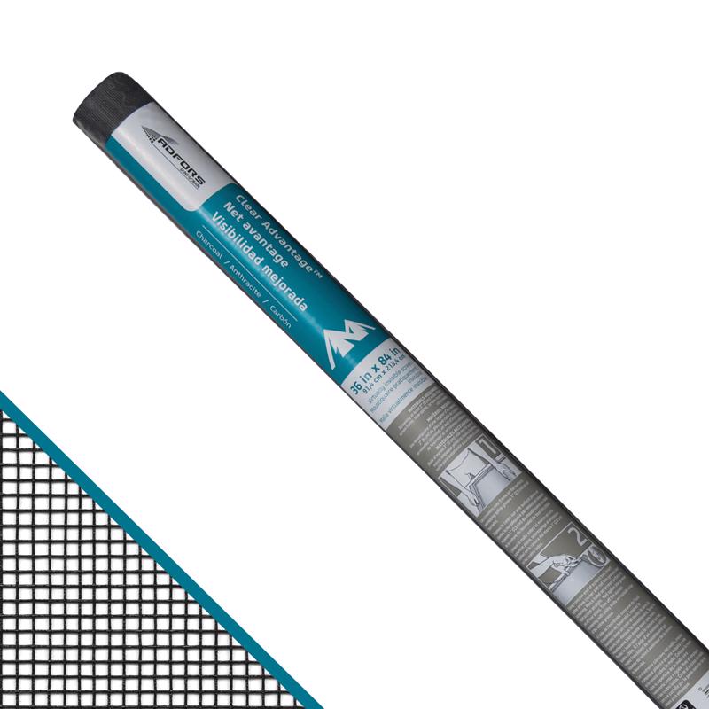SAINT-GOBAIN ADFORS - Saint-Gobain ADFORS Clear Advantage 36 in. W X 84 in. L Charcoal Fiberglass Insect Screen Cloth