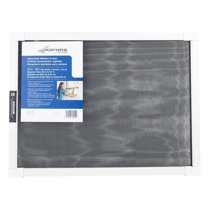 SAINT-GOBAIN ADFORS - Saint-Gobain ADFORS 20 37 in. W in. Fiberglass Adjustable Window Screen - Case of 6 [FSP8556-U]