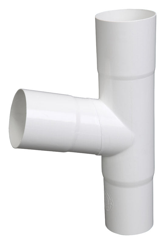 PLASTMO - Plastmo 8 in. W X 12 in. L White Vinyl Round Downspout Adapter