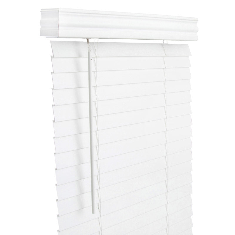 LIVING ACCENTS - Living Accents Faux Wood 2 in. Blinds 35 in. W X 60 in. H White Cordless