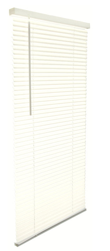 LIVING ACCENTS - Living Accents Vinyl 1 in. Blinds 27 in. W X 64 in. H Alabaster Cordless