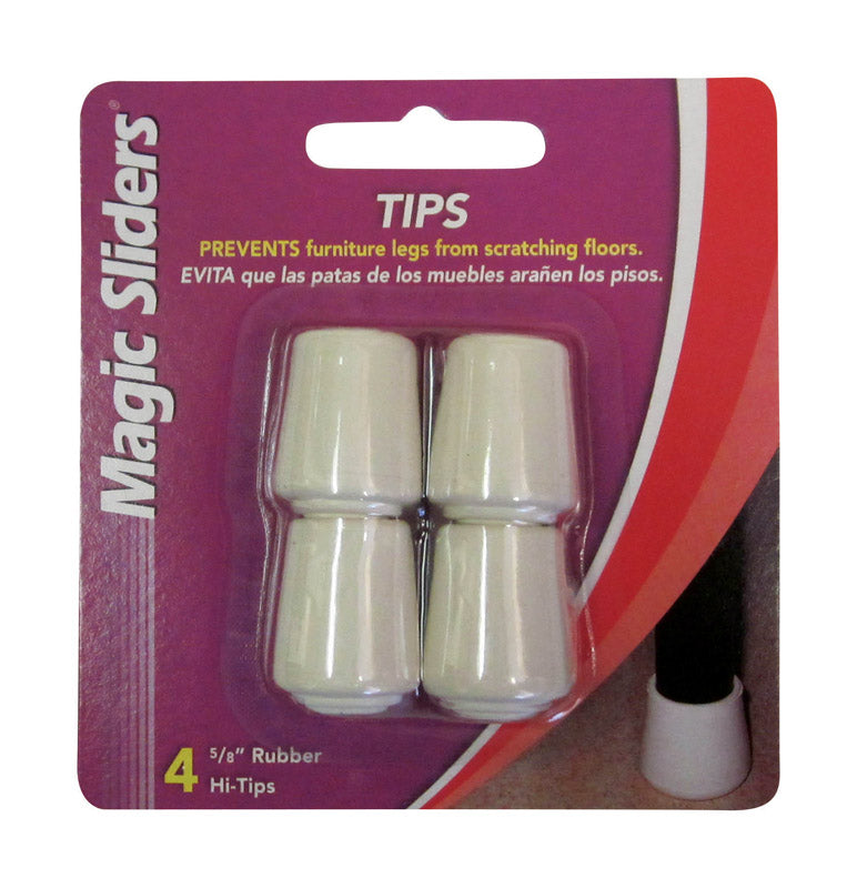MAGIC SLIDERS - Magic Sliders Rubber Leg Tip Tan Round 5/8 in. W 4 pk