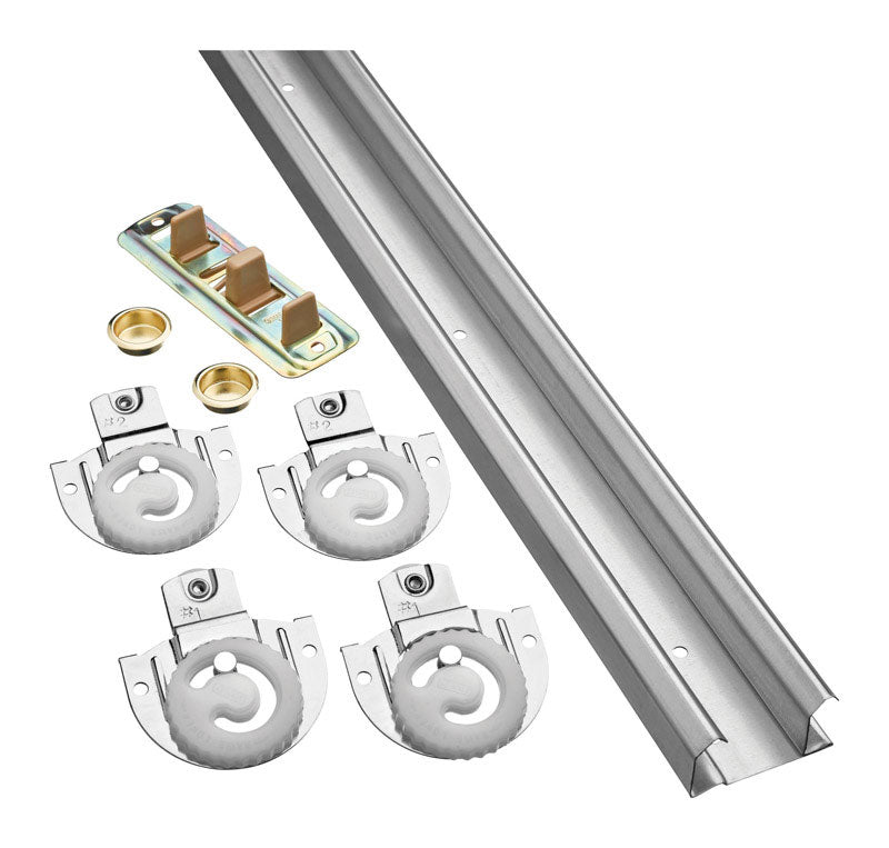 NATIONAL HARDWARE - National Hardware Galvanized Silver Nylon/Steel By-Pass Door Hardware Set 1 pk [N343-087]