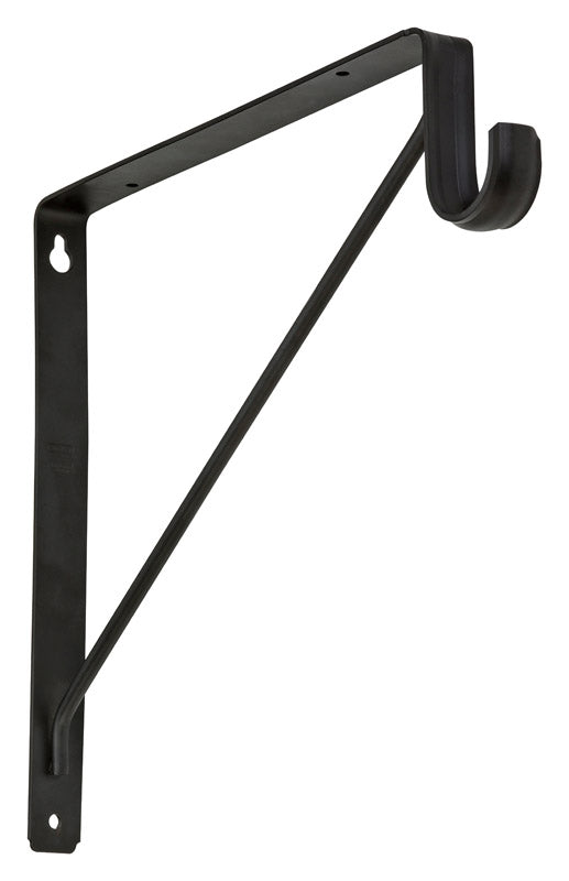 NATIONAL HARDWARE - National Hardware Bronze Steel Shelf/Rod Bracket 32 Ga. 12-7/16 in. L 125 lb - Case of 10