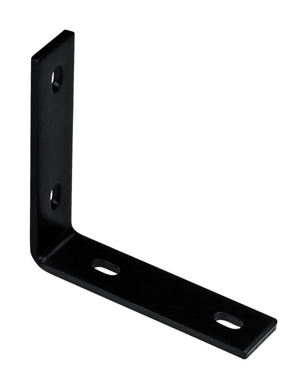 NATIONAL HARDWARE - National Hardware 6.25 in. H X 1.5 in. W X 0.25 in. D Black Carbon Steel Inside/Outside Corner Brace