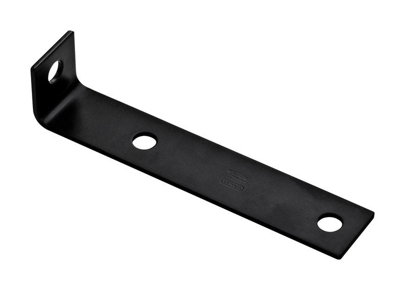 NATIONAL HARDWARE - National Hardware 7.5 in. H X 1.5 in. W X 0.125 in. D Black Carbon Steel Inside Offset Leg Corner Br