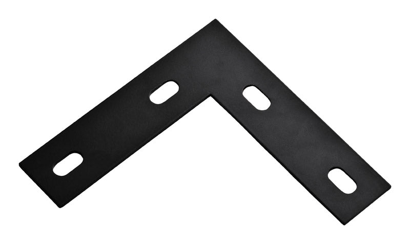 NATIONAL HARDWARE - National Hardware 6.5 in. H X 1.5 in. W X 0.125 in. D Black Carbon Steel Flat Corner Plate