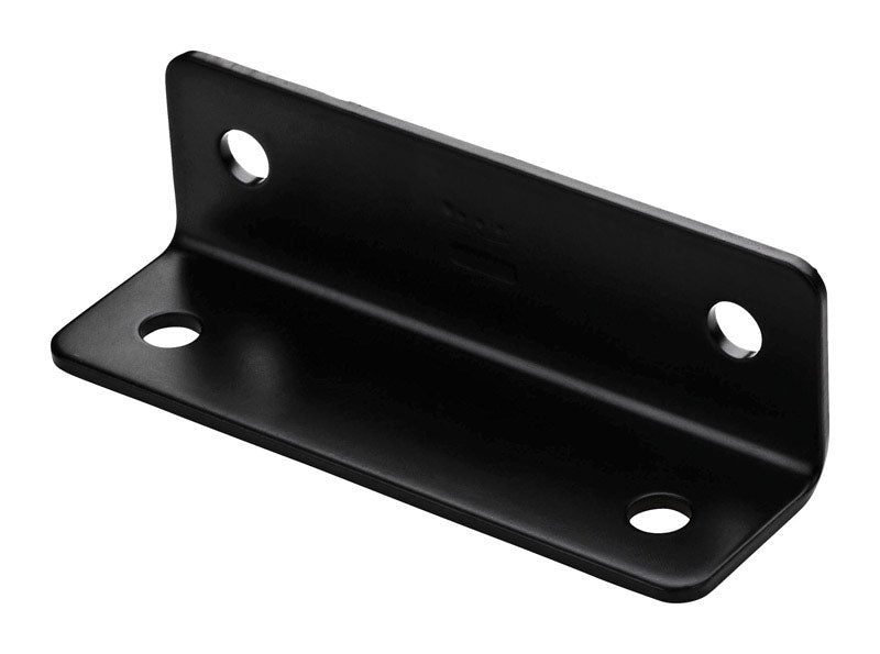 NATIONAL HARDWARE - National Hardware 1.6 in. H X 5 in. W X 0.125 in. D Black Carbon Steel Inside/Outside Wide Corner Br