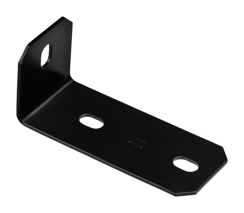 NATIONAL HARDWARE - National Hardware 6.8 in. H X 3 in. W X 0.125 in. D Black Carbon Steel Inside Offset Leg Corner Brac