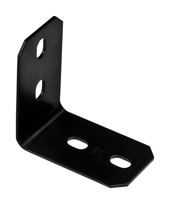 NATIONAL HARDWARE - National Hardware 4.9 in. H X 3 in. W X 0.125 in. D Black Carbon Steel Inside/Outside Corner Brace