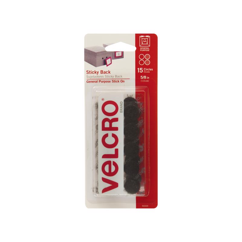 VELCRO BRAND - VELCRO Brand Small Nylon Hook and Loop Fastener 5/8 in. L 15 pk - Case of 6 [90069]