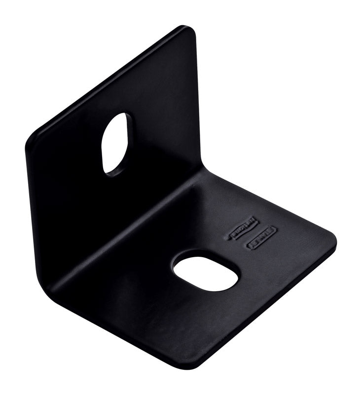 NATIONAL HARDWARE - National Hardware 2.4 in. H X 3 in. W X 0.125 in. D Black Carbon Steel Inside/Outside Square Corner - Case of 5 [N351-496]