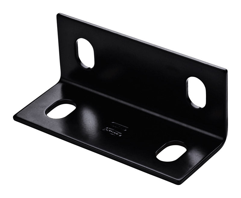 NATIONAL HARDWARE - National Hardware 2.1 in. H X 5 in. W X 0.125 in. D Black Carbon Steel Inside/Outside Wide Corner Br - Case of 5