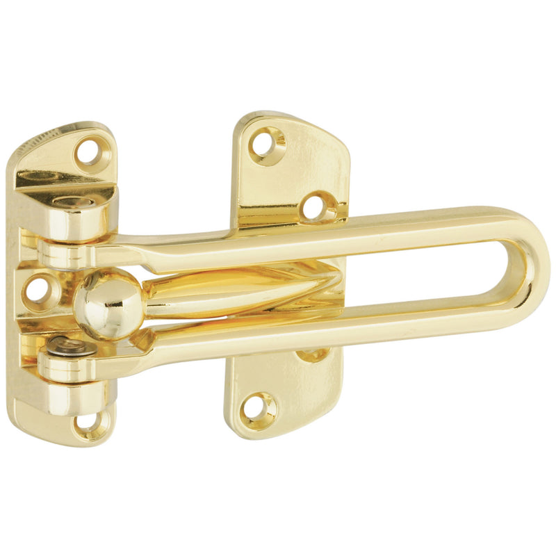 NATIONAL HARDWARE - National Hardware 3/8 in. H X 6 in. L Brass-Plated Gold Brass Door Security Guard
