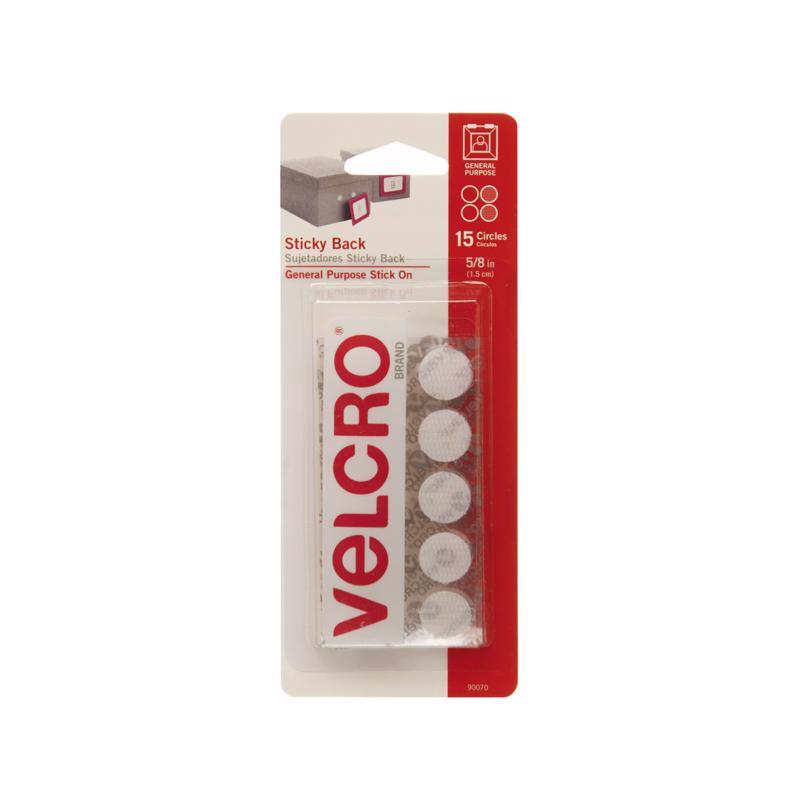 VELCRO BRAND - VELCRO Brand Small Nylon Hook and Loop Fastener 5/8 in. L 15 pk - Case of 6 [90070]