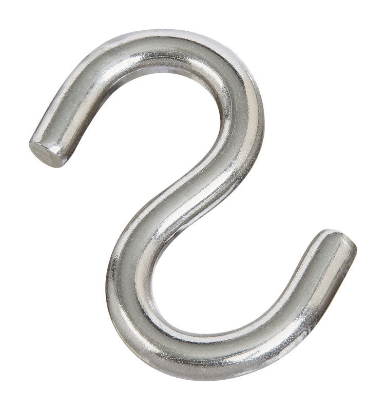 NATIONAL HARDWARE - National Hardware Silver Stainless Steel 2.5 in. L Open S-Hook 145 lb 1 pk