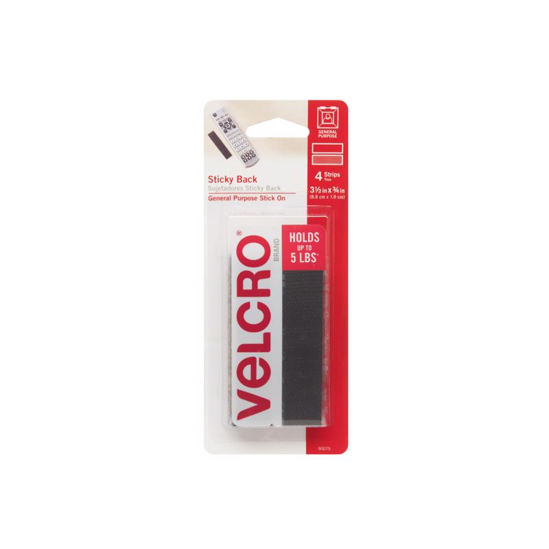 VELCRO(R) BRAND - VELCRO(R) Brand Strips 3-1/2 in. L 4 pk - Case of 6 [90075]