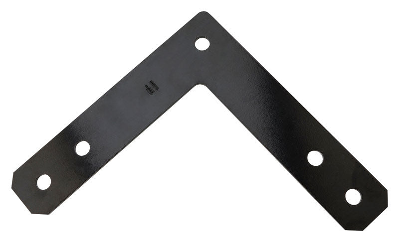 NATIONAL HARDWARE - National Hardware 12 in. H X 2.5 in. W X 0.188 in. D Black Steel Flat Corner Plate