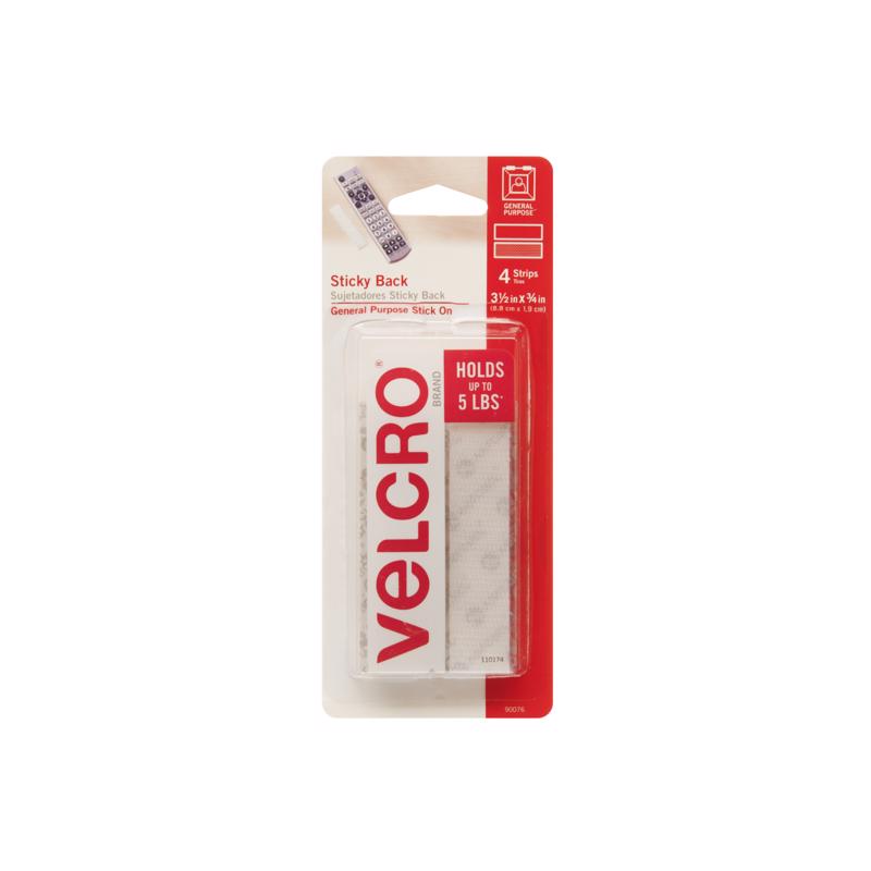 VELCRO(R) BRAND - VELCRO(R) Brand Strips 3-1/2 in. L 4 pk - Case of 6 [90076]