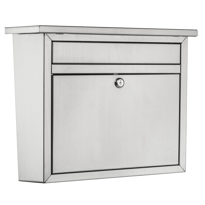 ARCHITECTURAL MAILBOXES - Architectural Mailboxes Maya Classic Stainless Steel Wall Mount Silver Mailbox