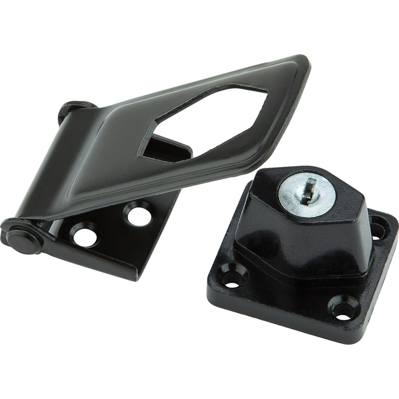 NATIONAL HARDWARE - National Hardware Black Steel 3.5 in. L Keyed Hasp Lock 1 pk