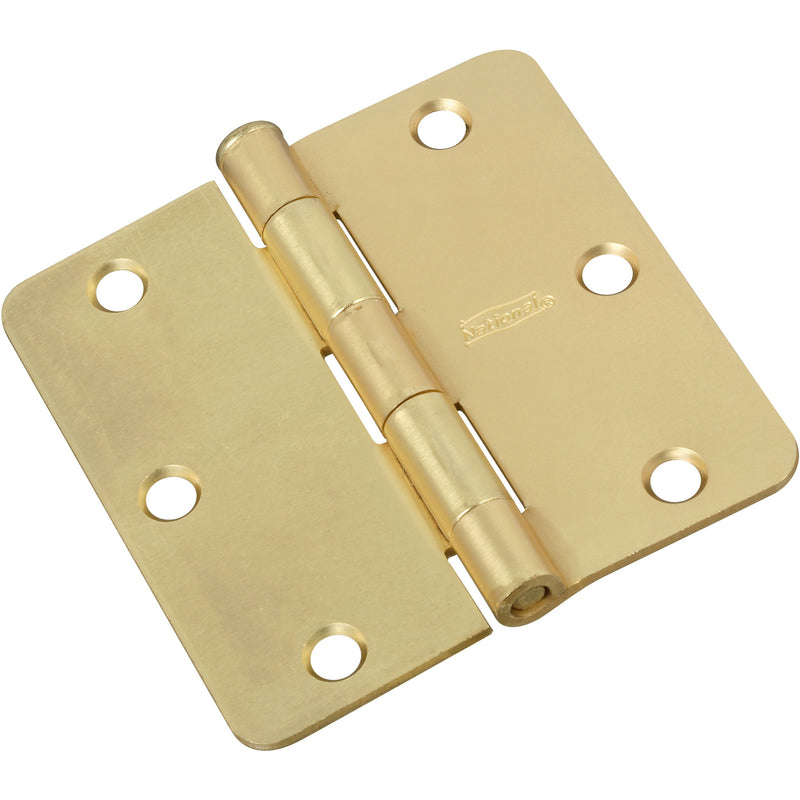 NATIONAL HARDWARE - National Hardware 3-1/2 in. L Satin Brass Door Hinge 3 pk - Case of 5 [N830-333]